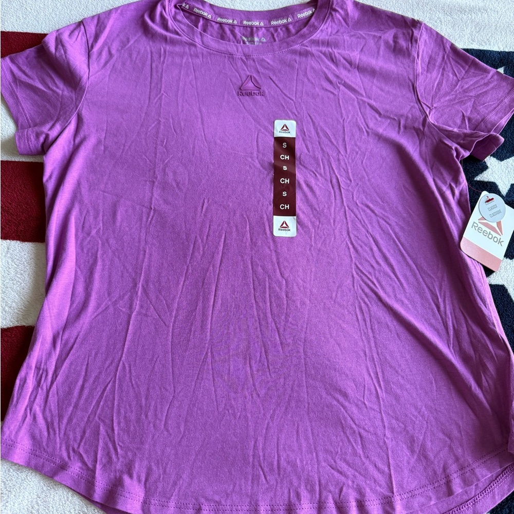 Reebok Women's Vibrant Purple Short Sleeve Tee